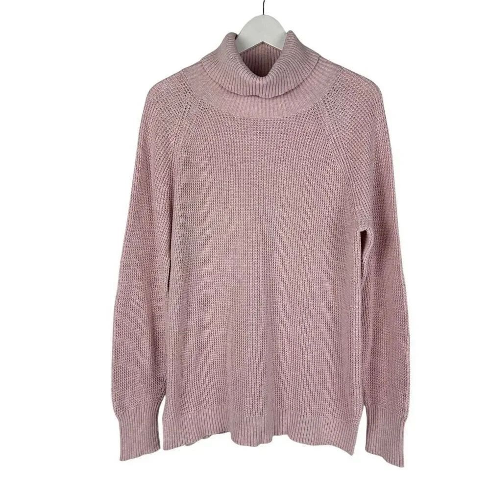J. Crew Medium Textured turtleneck Pink